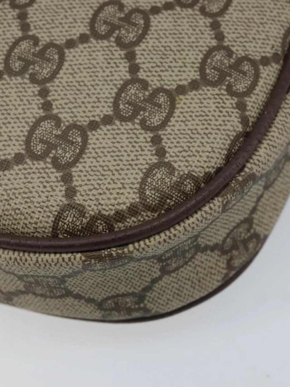 GUCCI GG Supreme Web Sherry Line Bag PVC Beige 007 58 6112 4023 Auth 172298 - Picture 4 of 16